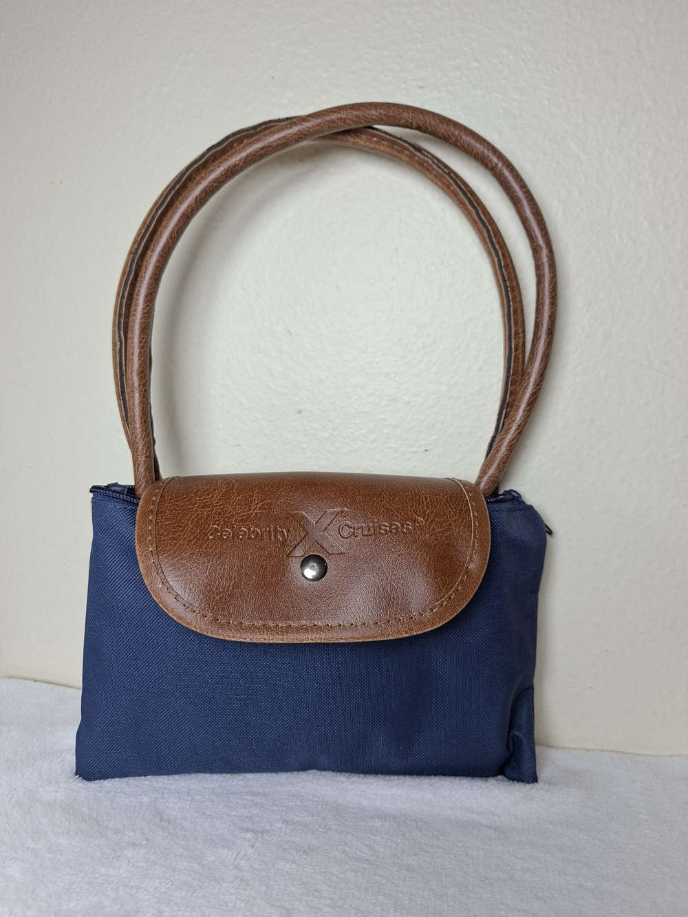 Navy and Brown Women’s Shoulder Bag
